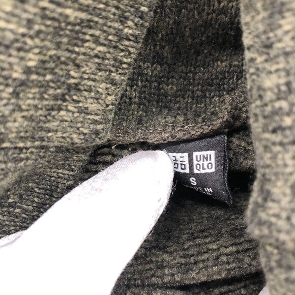 Uniqlo Fleece Turtleneck Tunic Pullover Womens S Green Heather Sweater Oversized - Picture 5 of 8